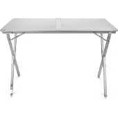 Campart Campingtafel TA-0802 - Opvouwbaar, lichtgewicht en met verstelbare poten - Kampeertafel inklapbaar inclusief opbergtas - 110 x 70 x 70 cm - Wit