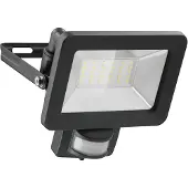 Goobay 53881 LED-buitenverlichting, 30 W, met bewegingsmelder, 2550 lm, neutraal wit licht (4000 K), PIR-sensor met ON/OFF-functie en M16-kabelaansluiting, geschikt voor buitengebruik (IP44)