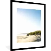 PosterMonkey Fotolijst incl. Poster - Strand - Zee - Gras - 60x80 cm - Posterlijst