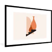 PosterMonkey Fotolijst incl. Poster - Vaas - Abstract - Trap - 90x60 cm - Posterlijst