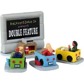Lemax Caddington Village Kerstdorpminiatuur Backyard Drive-in (drive-in Bioscoop) 20,2 X 5,6 X 7,6 Cm 4-delig