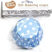 House of Marie Cupcake Vormpjes Stip Blauw - pk/50