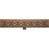 Mueller Bronzo douchegoot met flens 70x7cm geborsteld brons koper