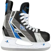 Nijdam IJshockeyschaats - Polyester - Deluxe - Zwart/Zilver - Maat 41