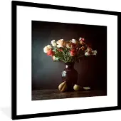 PosterMonkey Fotolijst incl. Poster - Bloemen - Rozen - Stilleven - 40x40 cm - Posterlijst