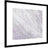 PosterMonkey Fotolijst incl. Poster - Marmer - Glitter - Magenta - 40x40 cm - Posterlijst