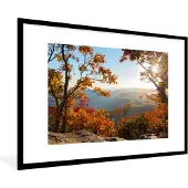 PosterMonkey Fotolijst incl. Poster - Licht - Boom - Heuvel - 120x80 cm - Posterlijst