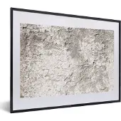 PosterMonkey Fotolijst incl. Poster - Beton - Crème - Patronen - 60x40 cm - Posterlijst