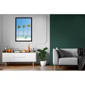PosterMonkey Fotolijst incl. Poster - Caribisch strand 3 palmbomen - 80x120 cm - Posterlijst