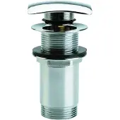 Clou Stop/go afvoerplug inbe zonder overloop vierkant chroom