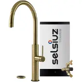 Selsiuz 3-in-1 kokend water kraan met combi extra boiler goud