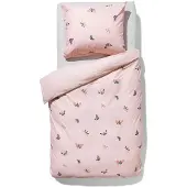 HEMA Kinderdekbedovertrek Zacht Katoen 140x200 Vlinder (roze)