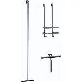 Guido Gusto Douche accessoiresset inclusief vloerwisser - douchewisser en doucherek gun metal