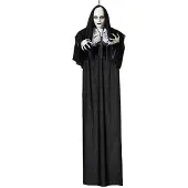 Atosa Halloween/horror thema hang decoratie Geest/spook Non - met LED licht - enge/griezelige pop - 120 cm