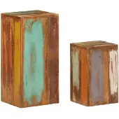 vidaXL Plantenstandaards 2 st massief hergebruikt hout