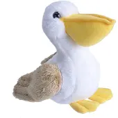 Wild republic knuffelpelikaan junior 16 cm pluche wit/geel