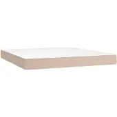 vidaXL Pocketveringmatras, medium, cappuccino, 160x200x20 cm, kunstleer
