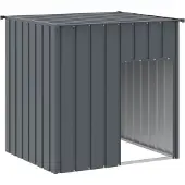 vidaXL Hondenhuis met dak, antraciet, 110x103x109 cm, verzinkt staal