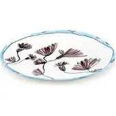 Serax MARNI Midnightflowers - Ovale schaal L Camelia Aubergine