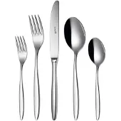 Sola Tulip Bestekset 9 Persoons - 90 Delig RVS Bestek Set - Zilverwit Edelstaal 18/10 - Vaatwasserbestendig - Zilver