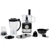 Princess 221054 - Multifunctionele Foodprocessor - 8 in 1 - Keukenmachine - Blender - Krachtige motor 1000W - 2 liter