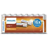 Philips longlife aa batterij, 16st.