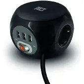 ACT Stekkerdoos met 3 USB-A-poorten 1,5m