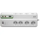 Schneider Electric PMF83VT-GR Stekkerdoos met overspanningsbeveiliging / 8x stopcontact + Coax + Telefoon