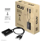 Club 3D CAC-1010-A DisplayPort / DVI Adapter [1x DisplayPort stekker, USB-A - 1x DVI-bus 24+1-polig] Zwart 60 cm