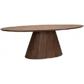 Tower Living Premana oval diningtable - 240x120 - mud brown (Bruin, 240x120x77cm)