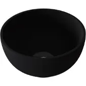 Sjithouse Furniture Ice ronde waskom 20cm solid surface mat zwart