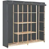 vidaXL Kledingkast 173x40x170 cm stof grijs