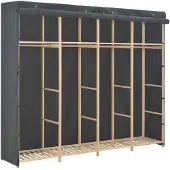 vidaXL Kledingkast 200x40x170 cm stof grijs