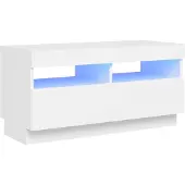 vidaXL TV-kast met LED-verlichting, wit, 80x35x40 cm