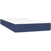 vidaXL Kindermatras met pocketvering, middenhard, blauw, 80x160 cm, stof