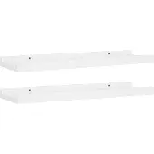 vidaXL Fotoplanken 2 st 40x9x3 cm MDF wit