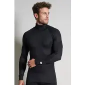 Ceceba Thermo Sport Unisex Ondershirt met col - Zwart