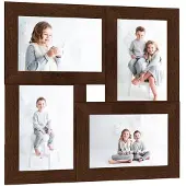vidaXL Fotolijst voor 4x(13x18 cm) foto MDF donkerbruin