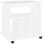 vidaXL Rolkast 60x45x60 cm bewerkt hout wit