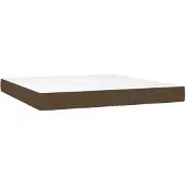 vidaXL Pocketveringmatras, medium, donkerbruin, 180x200x20 cm, stof