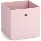 Zeller opbergmand/kastmand - 22 liter - lichtroze - 28 x 28 x 28 cm - Opbergmanden