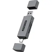Sitecom Usb-a / Usb-c Kaartlezer Sd Microsd Zilver Zwart (md-1011)