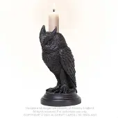 Alchemy - Owl of Astrontiel (Owl Candlestick) Kaarsenstandaard - Zwart