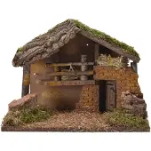 Décoris Huis Met Led En Mos 30x21x17 Cm