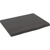 vidaXL Wastafelblad 40x30x2 cm behandeld massief hout donkerbruin