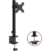 vidaXL Monitorbeugel, zwart, staal, VESA 75/100 mm