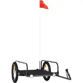 vidaXL Fietstrailer 126x63x34 cm ijzer zwart