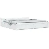vidaXL Bedframe met lades wit 180x200 cm Super King Size