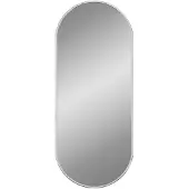 vidaXL Wandspiegel 60x25 cm ovaal zilverkleurig