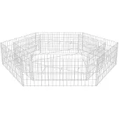 vidaXL Gabion plantenbak verhoogd zeshoekig 200x173x40 cm